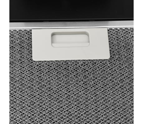 vidaXL Campana extractora pared acero y vidrio templado negro 90 cm