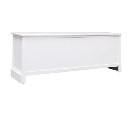 vidaXL Mueble para TV madera maciza de paulownia blanco 108x30x40 cm