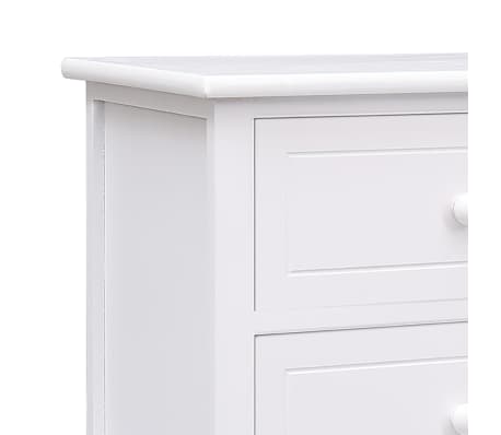 vidaXL Mueble para TV madera maciza de paulownia blanco 108x30x40 cm