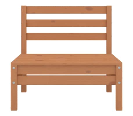 vidaXL Sofás centrales de jardín 4 uds madera maciza pino marrón miel