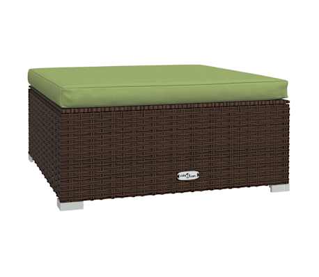 vidaXL Set muebles de jardín 4 piezas y cojines ratán sintético marrón