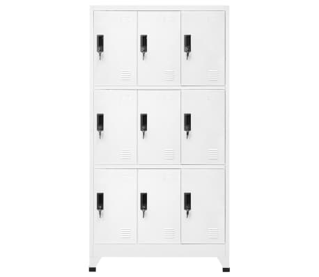vidaXL Armoire à casiers Blanc 90x45x180 cm Acier