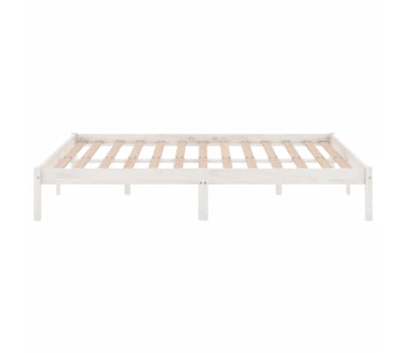 vidaXL Estructura de cama sin colchón madera maciza blanco 200x200 cm
