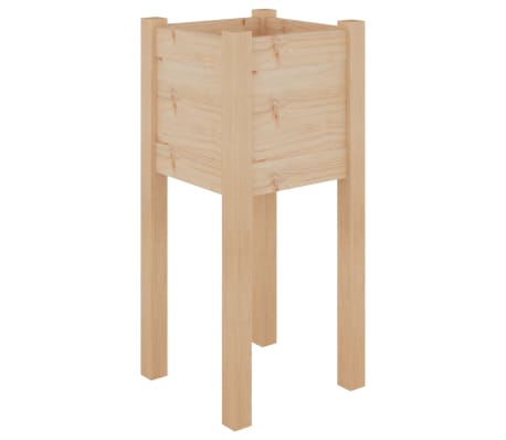 vidaXL Jardineras 2 uds madera maciza de pino 31x31x70 cm