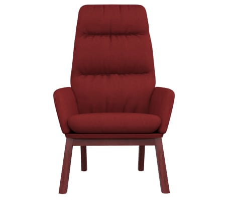 341167 vidaXL Fauteuil de relaxation Tissu rouge vin