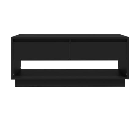 vidaXL Mesa de centro madera contrachapada negro 102,5x55x44 cm