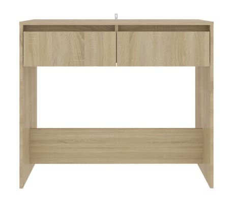 vidaXL Mesa consola de madera contrachapada roble Sonoma 89x41x76,5 cm
