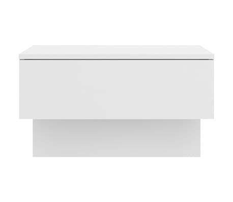 vidaXL Mesitas de noche de pared 2 unidades blanco brillante