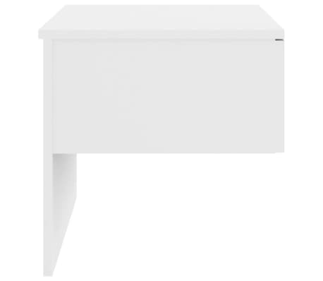 vidaXL Mesitas de noche de pared 2 unidades blanco brillante