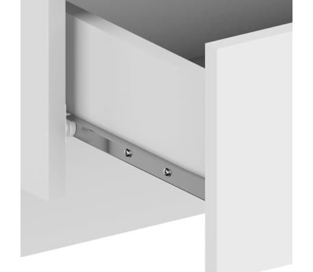 vidaXL Mesitas de noche de pared 2 unidades blanco brillante