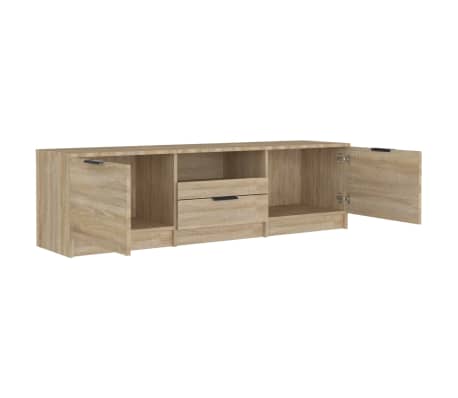 vidaXL Mueble de TV madera contrachapada roble Sonoma 140x35x40 cm