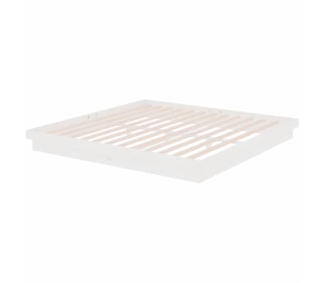 vidaXL Estructura de cama sin colchón madera maciza blanco 200x200 cm