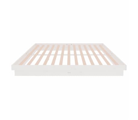 vidaXL Estructura de cama sin colchón madera maciza blanco 200x200 cm