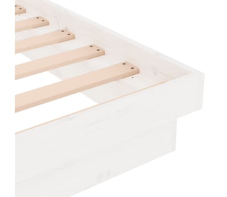 vidaXL Estructura de cama sin colchón madera maciza blanco 200x200 cm