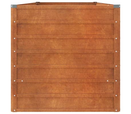 vidaXL Arriate oxidado de acero corten 240x80x77 cm