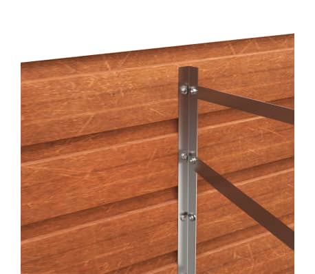 vidaXL Arriate oxidado de acero corten 240x80x77 cm
