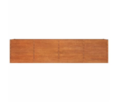 vidaXL Arriate oxidado de acero corten 320x80x77 cm