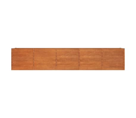 vidaXL Arriate oxidado de acero corten 400x80x77 cm