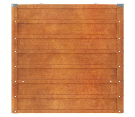 vidaXL Arriate oxidado de acero corten 400x80x77 cm