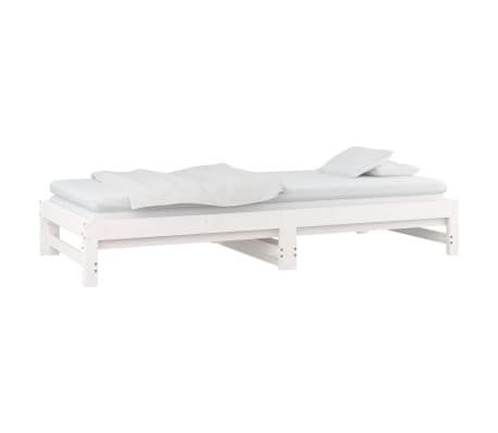 vidaXL Sofá cama extraíble sin colchón blanco 2x(90x190) cm
