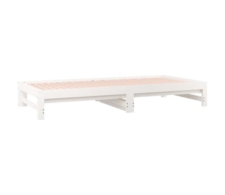 vidaXL Sofá cama extraíble sin colchón blanco 2x(90x190) cm