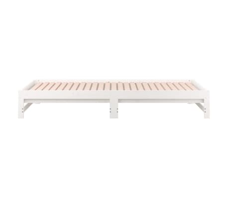 vidaXL Sofá cama extraíble sin colchón blanco 2x(90x190) cm