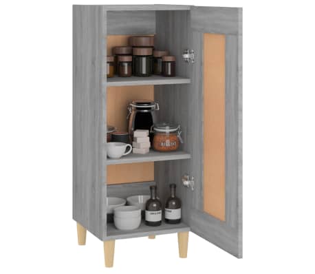 vidaXL Aparador madera de ingeniería gris Sonoma 34,5x34x90 cm