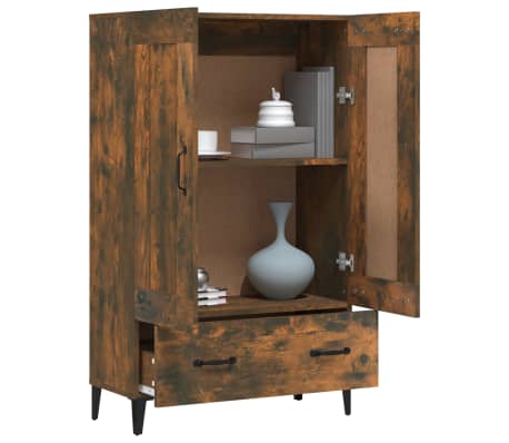vidaXL Aparador de madera contrachapada roble ahumado 70x31x115 cm