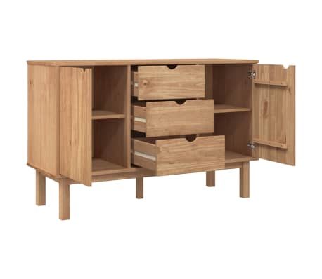vidaXL Aparador OTTA madera maciza pino 113,5x43x73 cm
