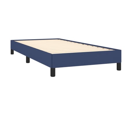 vidaXL Cadre de lit sans matelas bleu 90x200 cm tissu
