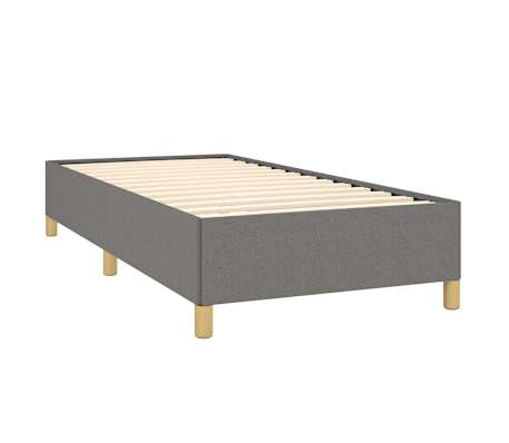 vidaXL Estructura de cama sin colchón tela gris oscuro 90x200 cm