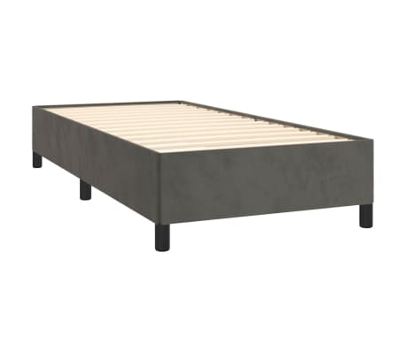 vidaXL Estructura de cama sin colchón terciopelo gris oscuro 80x200 cm
