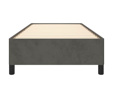 vidaXL Estructura de cama sin colchón terciopelo gris oscuro 80x200 cm