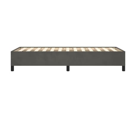 vidaXL Estructura de cama sin colchón terciopelo gris oscuro 80x200 cm