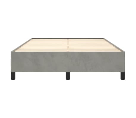 vidaXL Estructura de cama sin colchón terciopelo gris claro 140x200 cm