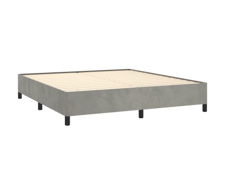 vidaXL Estructura de cama sin colchón terciopelo gris claro 160x200 cm