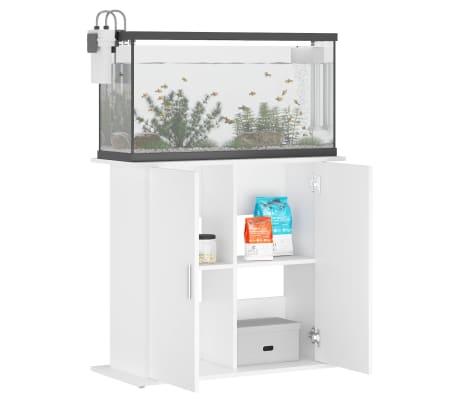 vidaXL Soporte para acuario madera de ingeniería blanco 81x36x73 cm