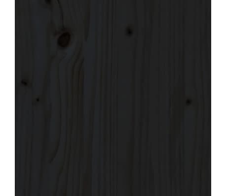 vidaXL Escritorio de madera maciza de pino negro 110x53x117 cm