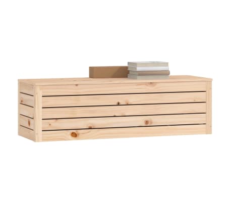 vidaXL Caja de almacenaje madera maciza de pino 109x36,5x33 cm