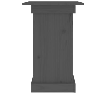 vidaXL Soporte para plantas madera maciza de pino gris 40x40x60 cm