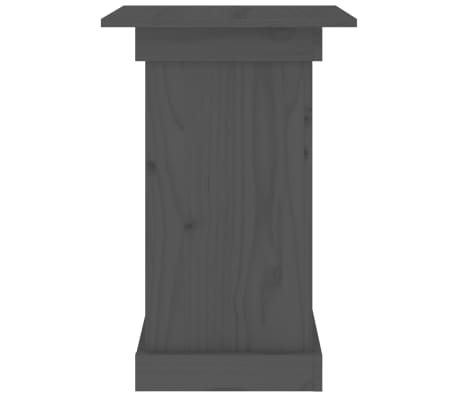 vidaXL Soporte para plantas madera maciza de pino gris 40x40x60 cm