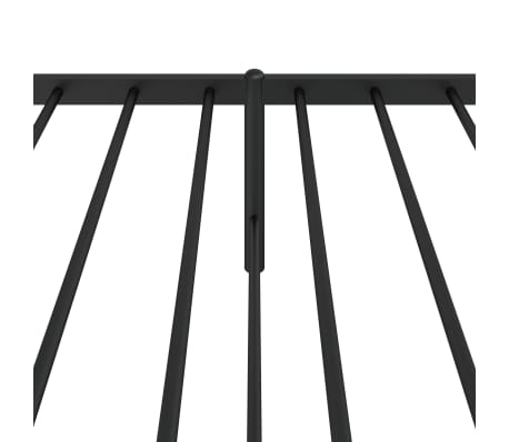 vidaXL Estructura cama sin colchón con cabecero metal negro 80x200 cm