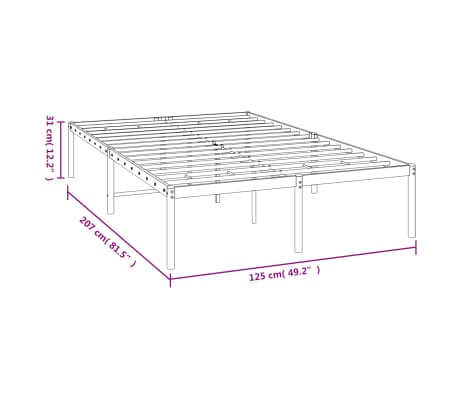 vidaXL Estructura de cama sin colchón metal blanco 120x200 cm