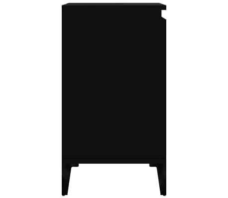 vidaXL Armario para lavabo madera contrachapada negro 58x33x60 cm