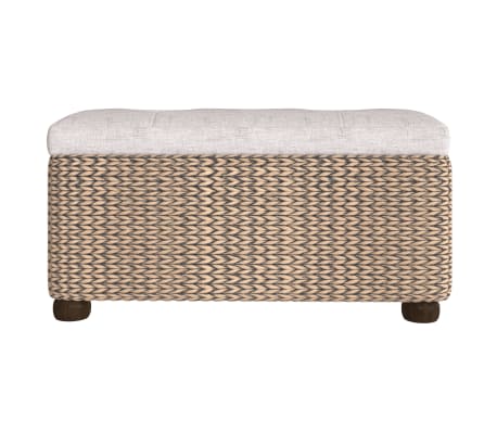 vidaXL Bancos con almacenaje con cojín 2 uds enea gris 69 cm