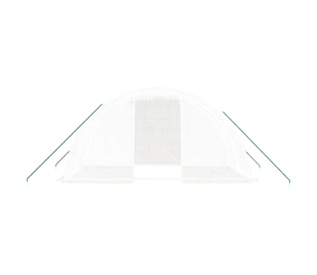 vidaXL Invernadero con estructura de acero blanco 8 m² 4x2x2 m
