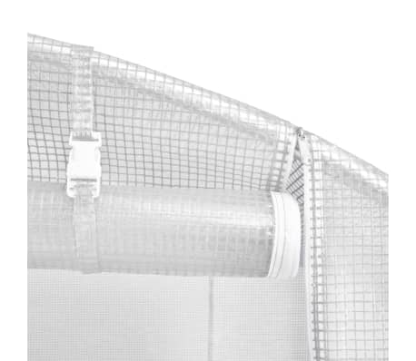 vidaXL Invernadero con estructura de acero blanco 8 m² 4x2x2 m
