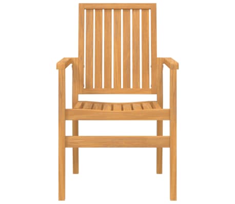 vidaXL Sillas de jardín apilables 2 uds madera de teca 56,5x57,5x91 cm