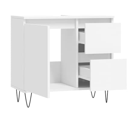 vidaXL Armario de baño madera contrachapada blanco 65x33x60 cm