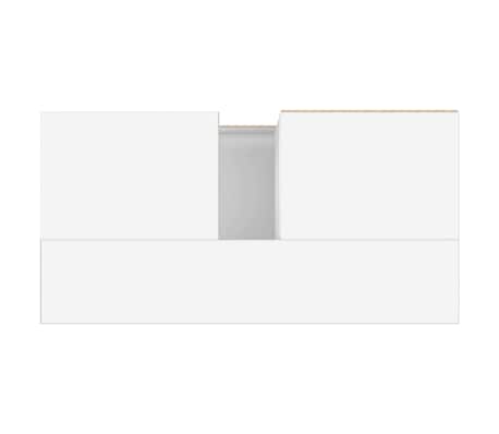 vidaXL Armario de baño madera contrachapada blanco 65x33x60 cm